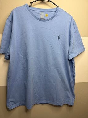 Polo by Ralph Lauren Sky Blue Crew Neck Tee with Pony Logo size XL